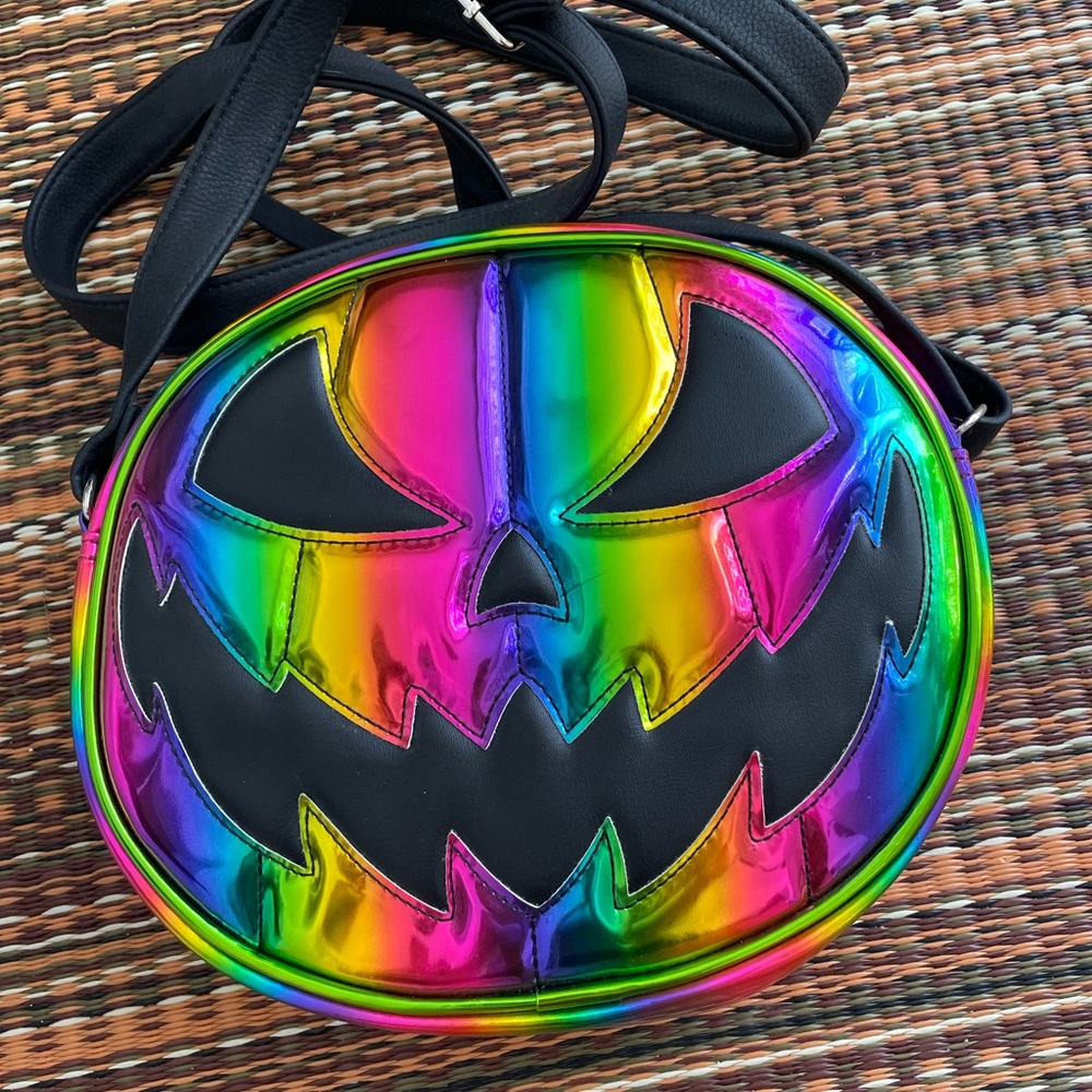 Double sided Love Pain Stitches Pumpkin Purse